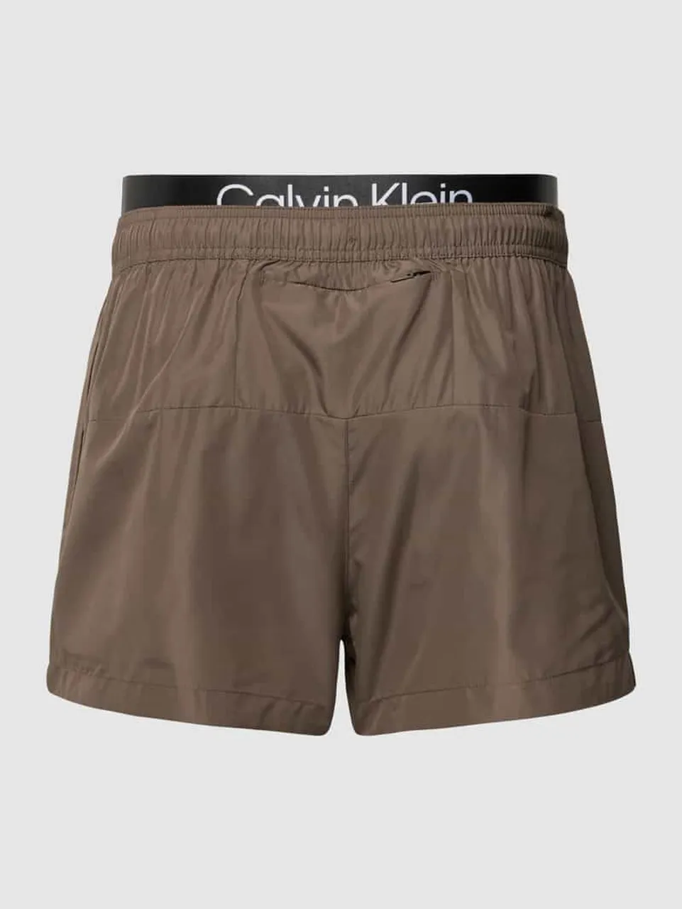 Calvin Klein Underwear Badehose mit elastischem Bund Modell 'SHORT DOUBLE' in Metallic Braun