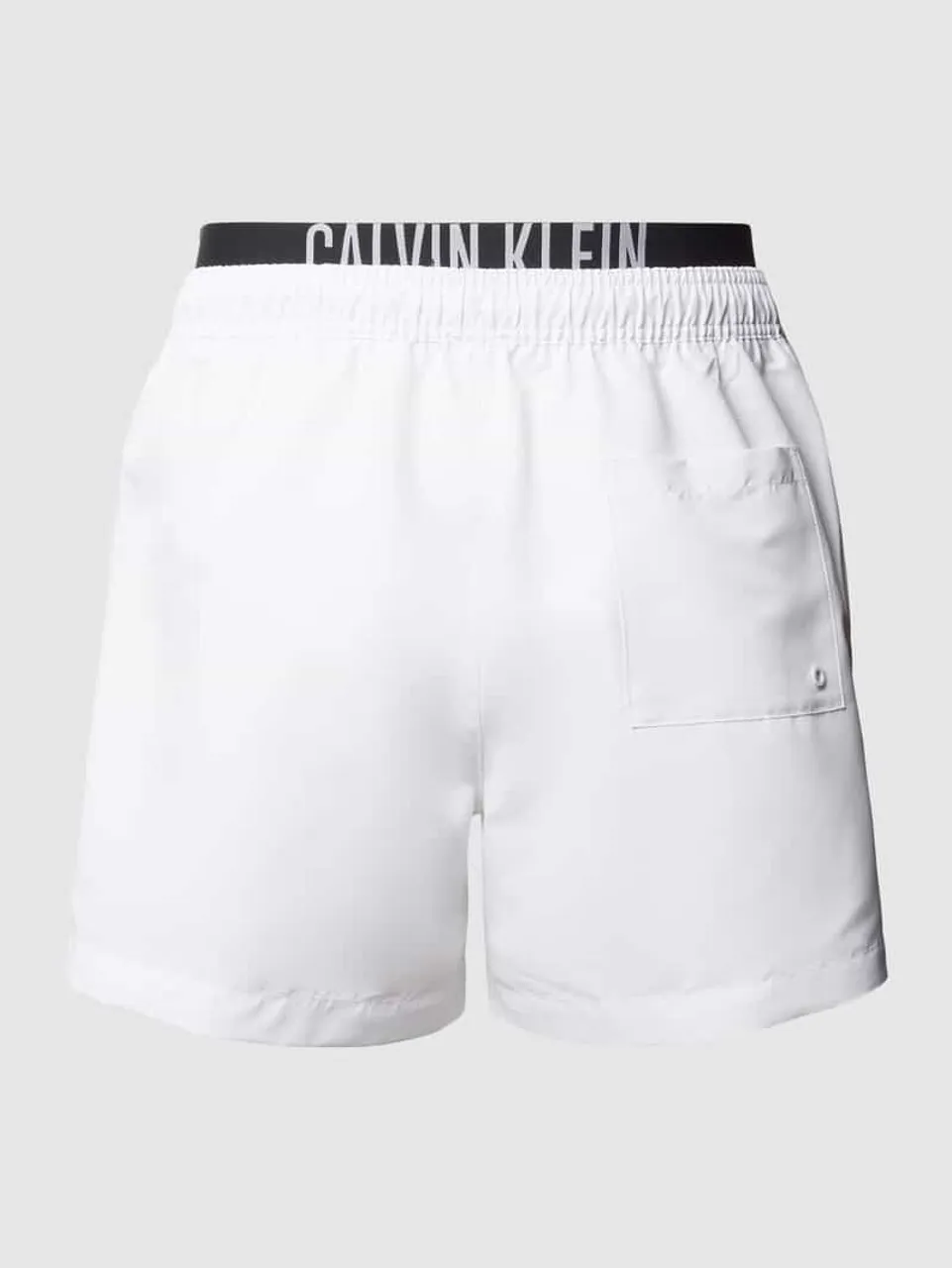 Calvin Klein Underwear Badehose mit elastischem Label-Bund in Weiss