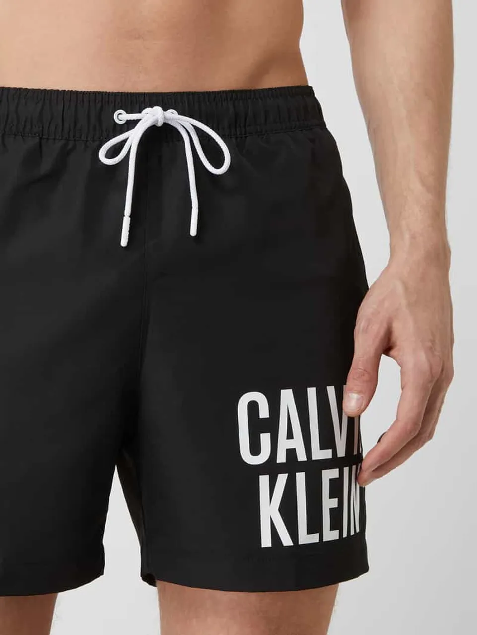 Calvin Klein Underwear Badehose mit Label-Print in Black