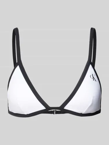 Calvin Klein Underwear Bikini-Oberteil mit Label-Print in Weiss