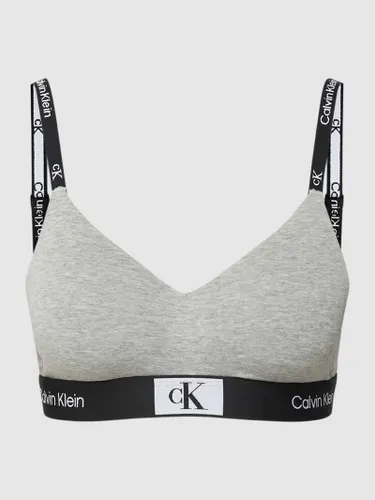 Calvin Klein Underwear Bralette mit elastischem Logo-Bund in Hellgrau Melange