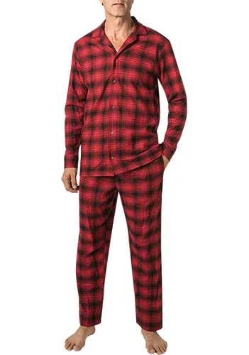 Calvin Klein Underwear Herren Pyjama rot Jersey-Baumwolle kariert