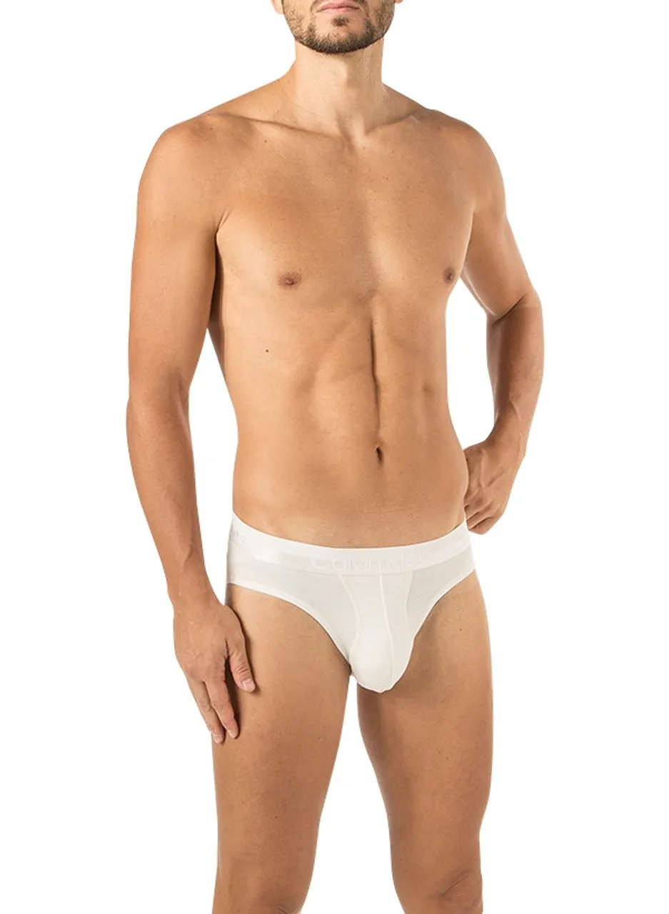 Calvin Klein Underwear Herren Slips grau Baumwolle unifarben