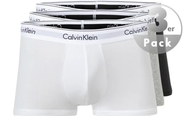 Calvin Klein Underwear Herren Trunks grau Baumwolle unifarben