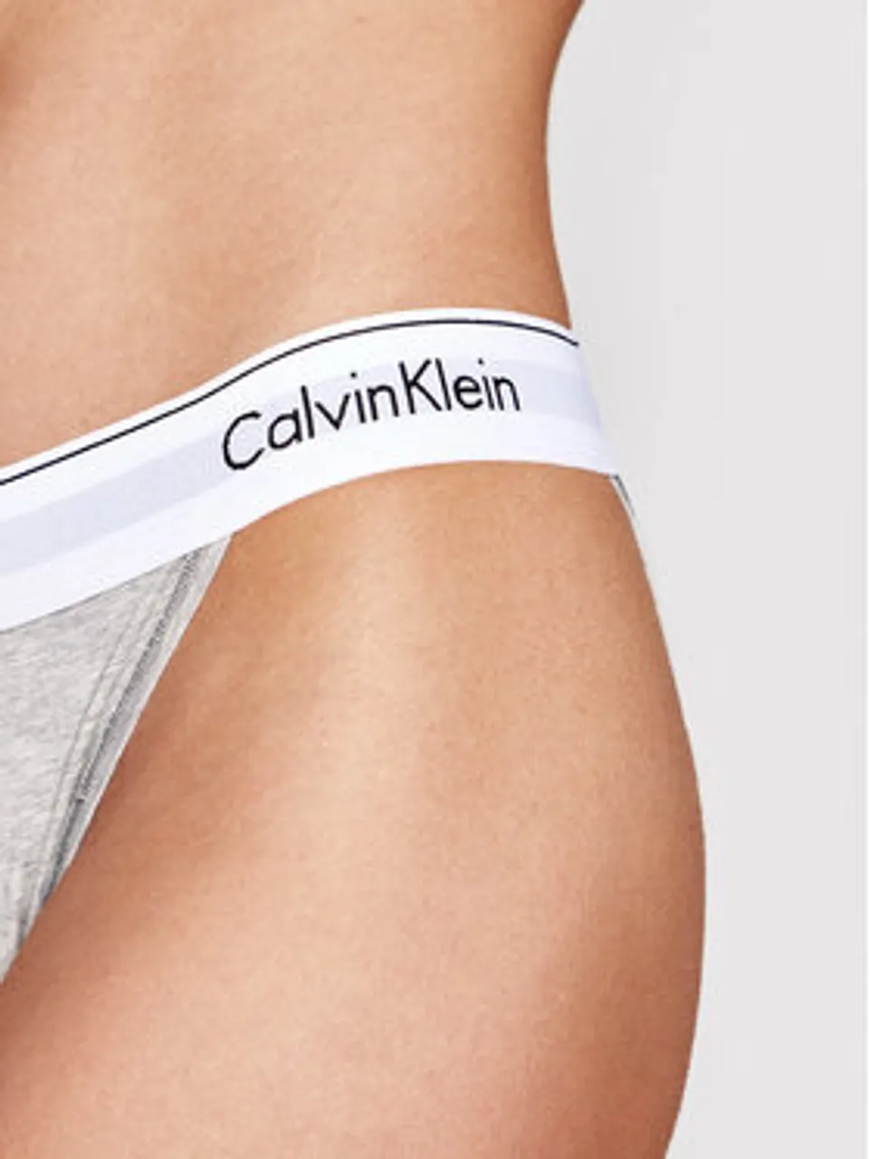 Calvin Klein Underwear Klassischer Damenslip Tanga 000QF4977A Grau