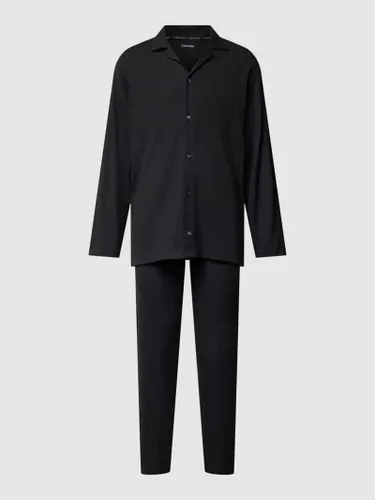 Calvin Klein Underwear Pyjama mit Reverskragen in Black