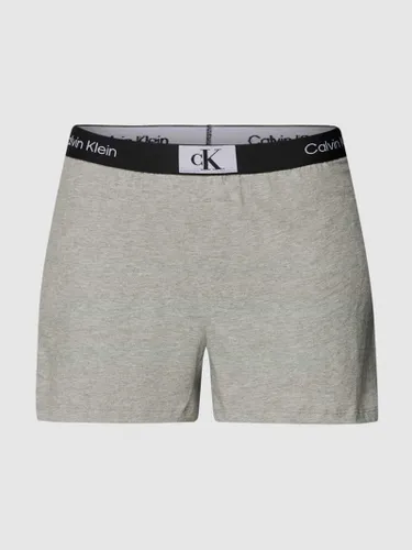 Calvin Klein Underwear Shorts mit Label-Details in Hellgrau Melange