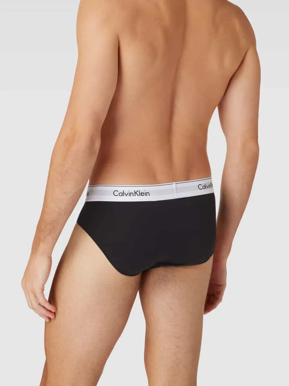 Calvin Klein Underwear Slip mit elastischem Bund im 3er-Pack in Black