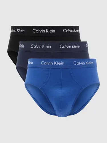 Calvin Klein Underwear Slips aus Baumwoll-Mix im 3er-Pack in Blau