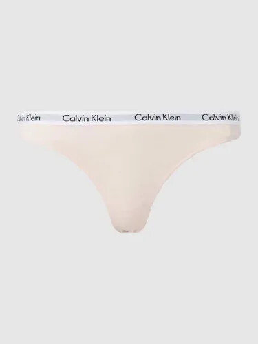 Calvin Klein Underwear String aus Baumwoll-Elasthan-Mix in Rosa