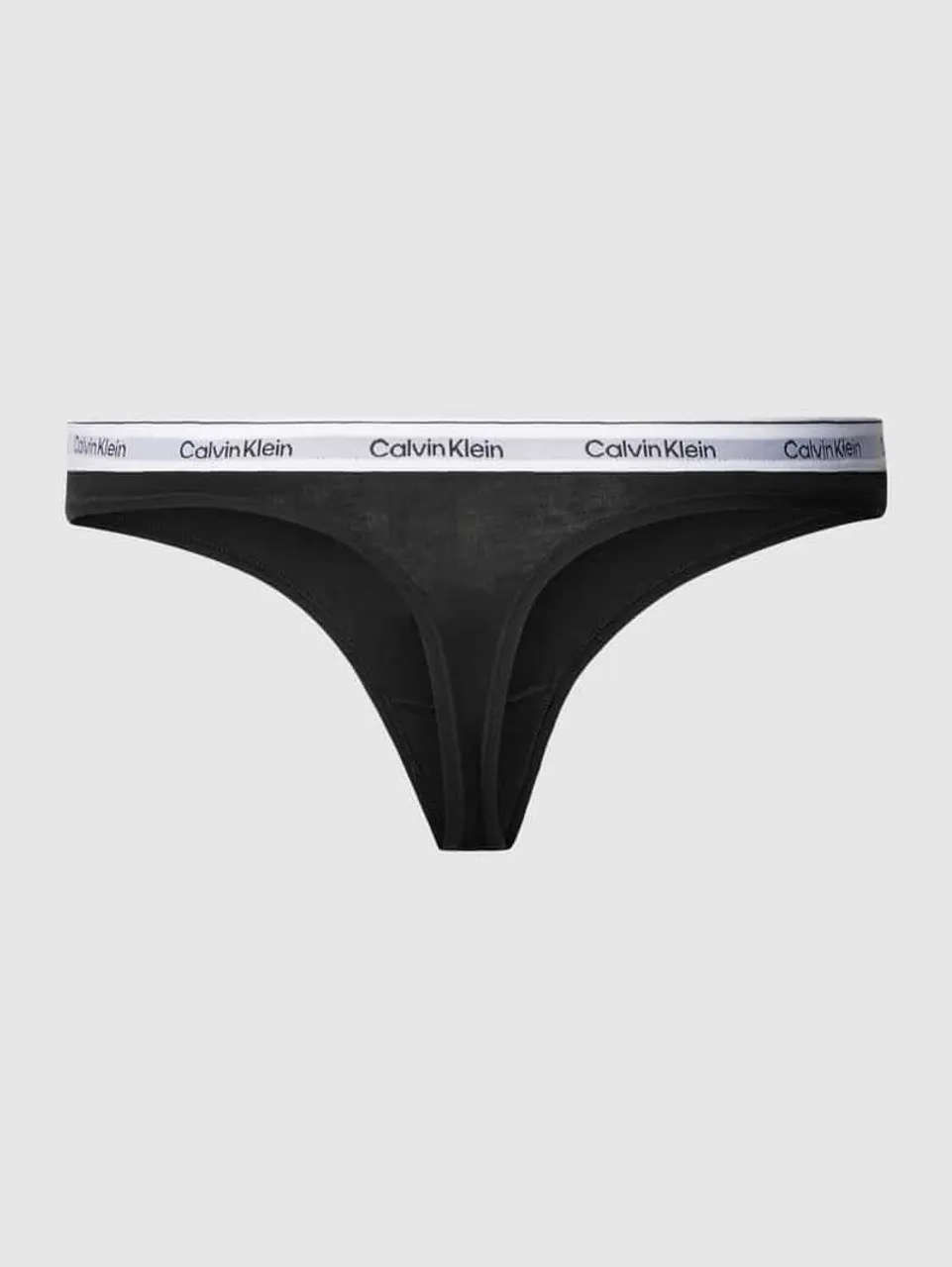 Calvin Klein Underwear String mit elastischem Bund im 3er-Pack in Black