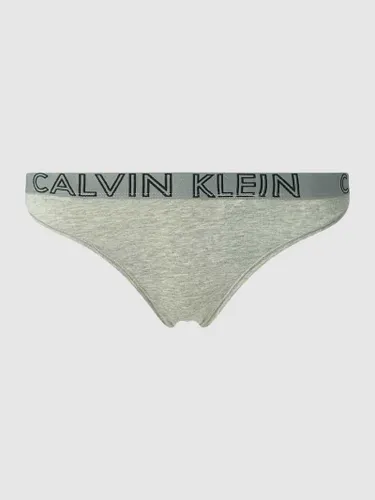 Calvin Klein Underwear String mit Logo-Bund in Mittelgrau