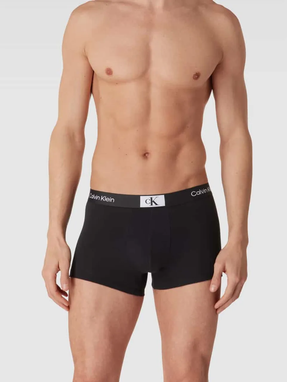 Calvin Klein Underwear Trunks mit eingewebten Label-Details in Black