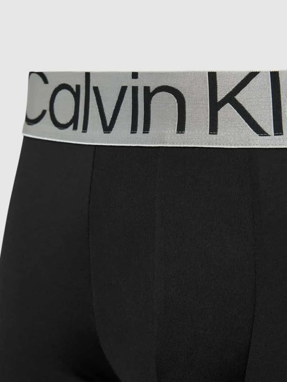 Calvin Klein Underwear Trunks mit elastischem Logo-Bund im 3er-Pack in Black