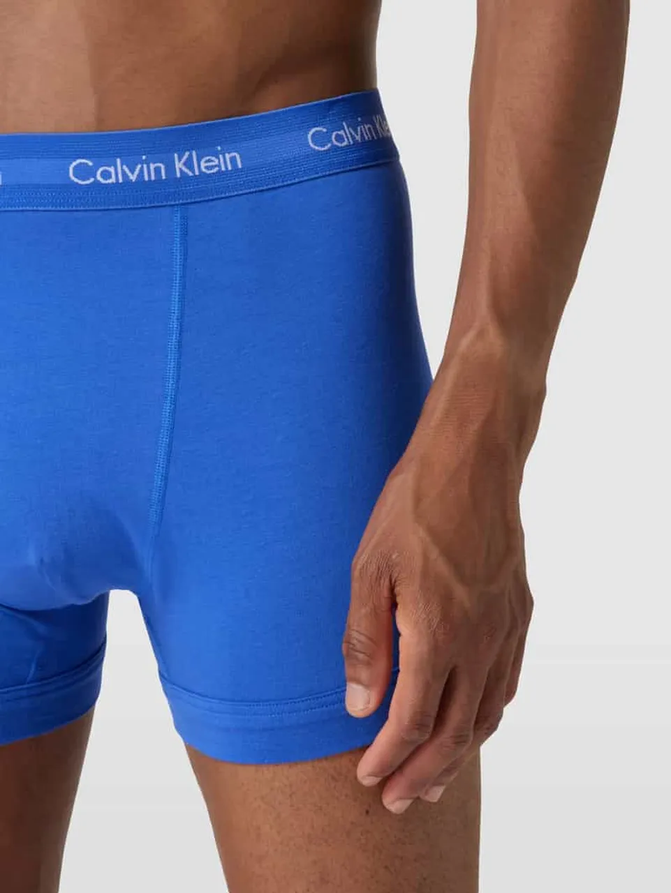 Calvin Klein Underwear Trunks mit Logo-Bund im 3er-Pack in Blau