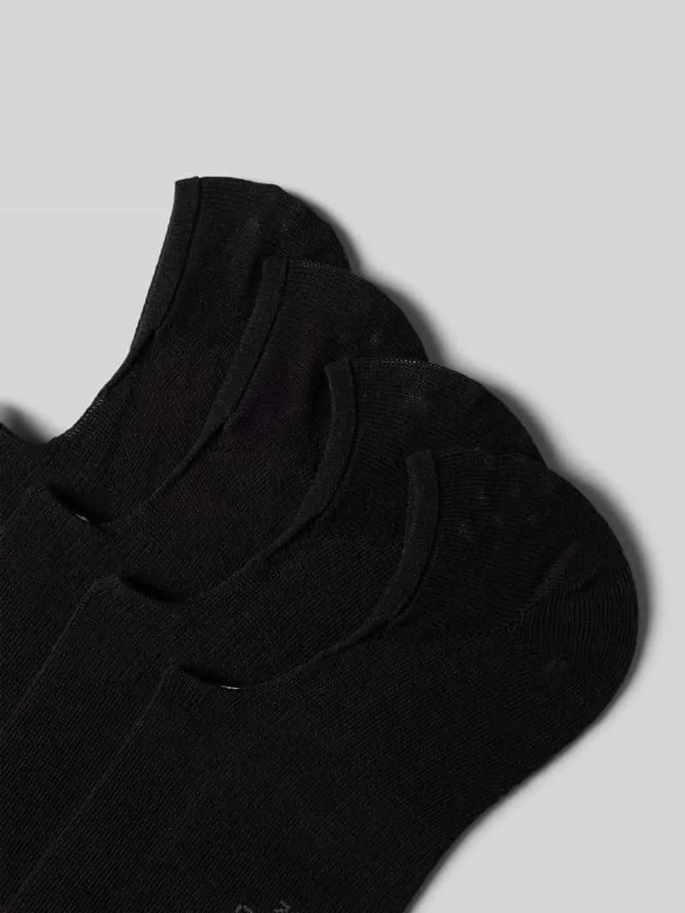camano Füßlinge im unifarbenen Design im 2er-Pack in Black