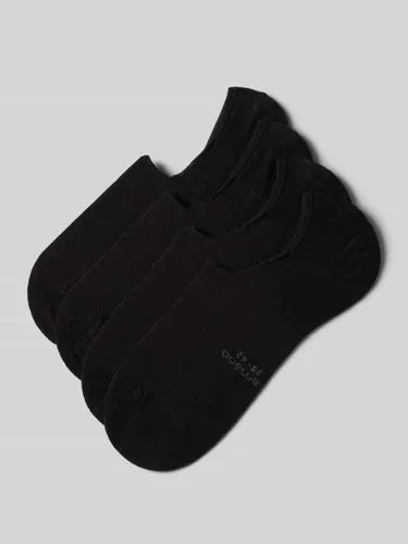 camano Füßlinge im unifarbenen Design im 2er-Pack in Black