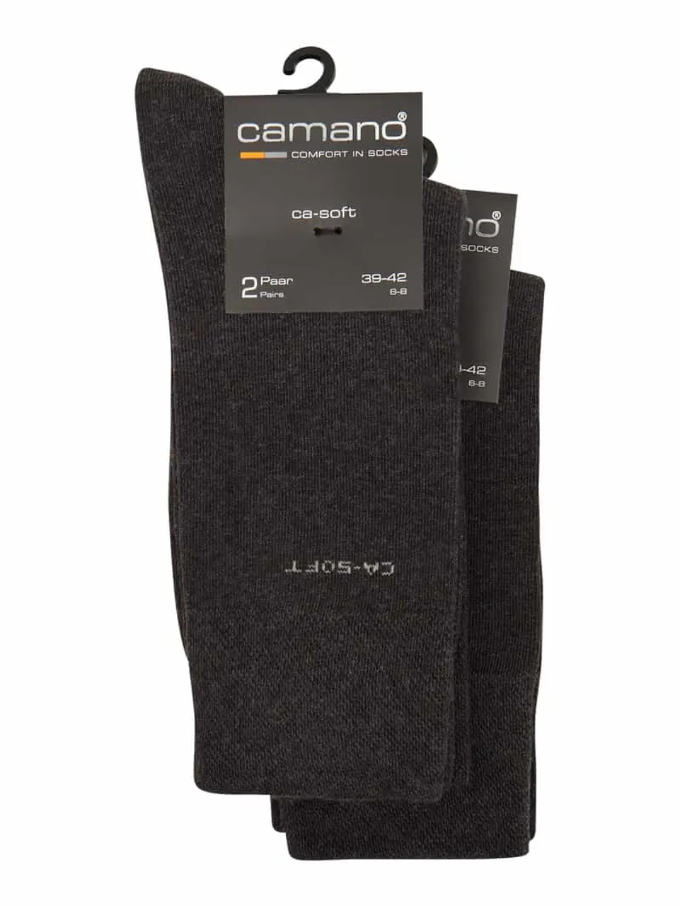 camano Socken im unifarbenen Design im 4er-Pack in Anthrazit