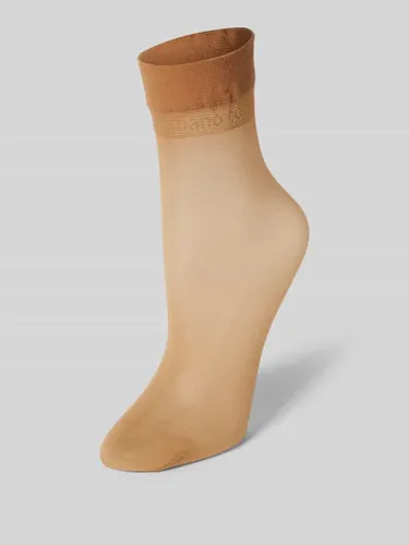 camano Socken mit elastischem Bund Modell 'Basic' in Beige