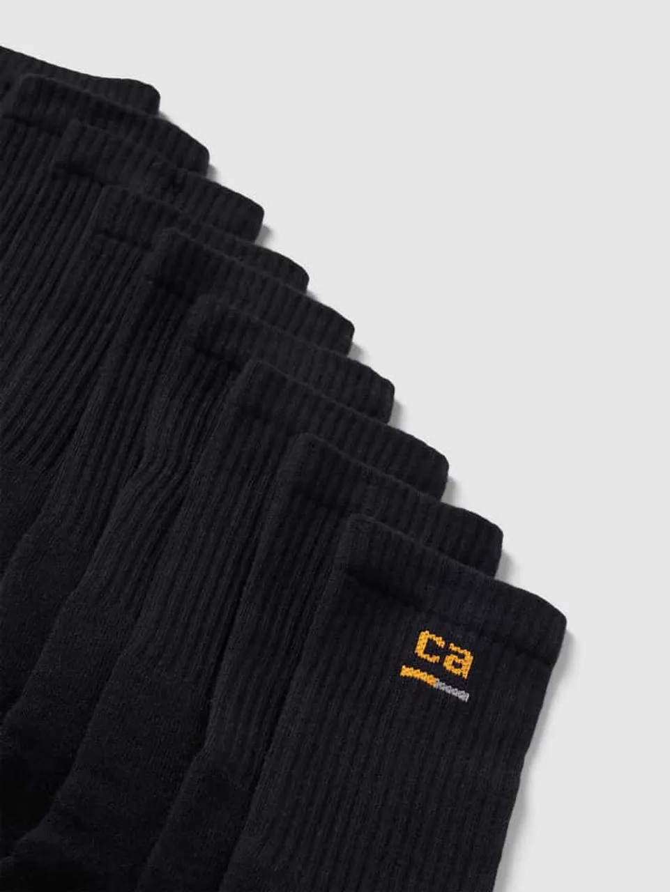 camano Socken mit Label-Print im 9er-Pack in Black