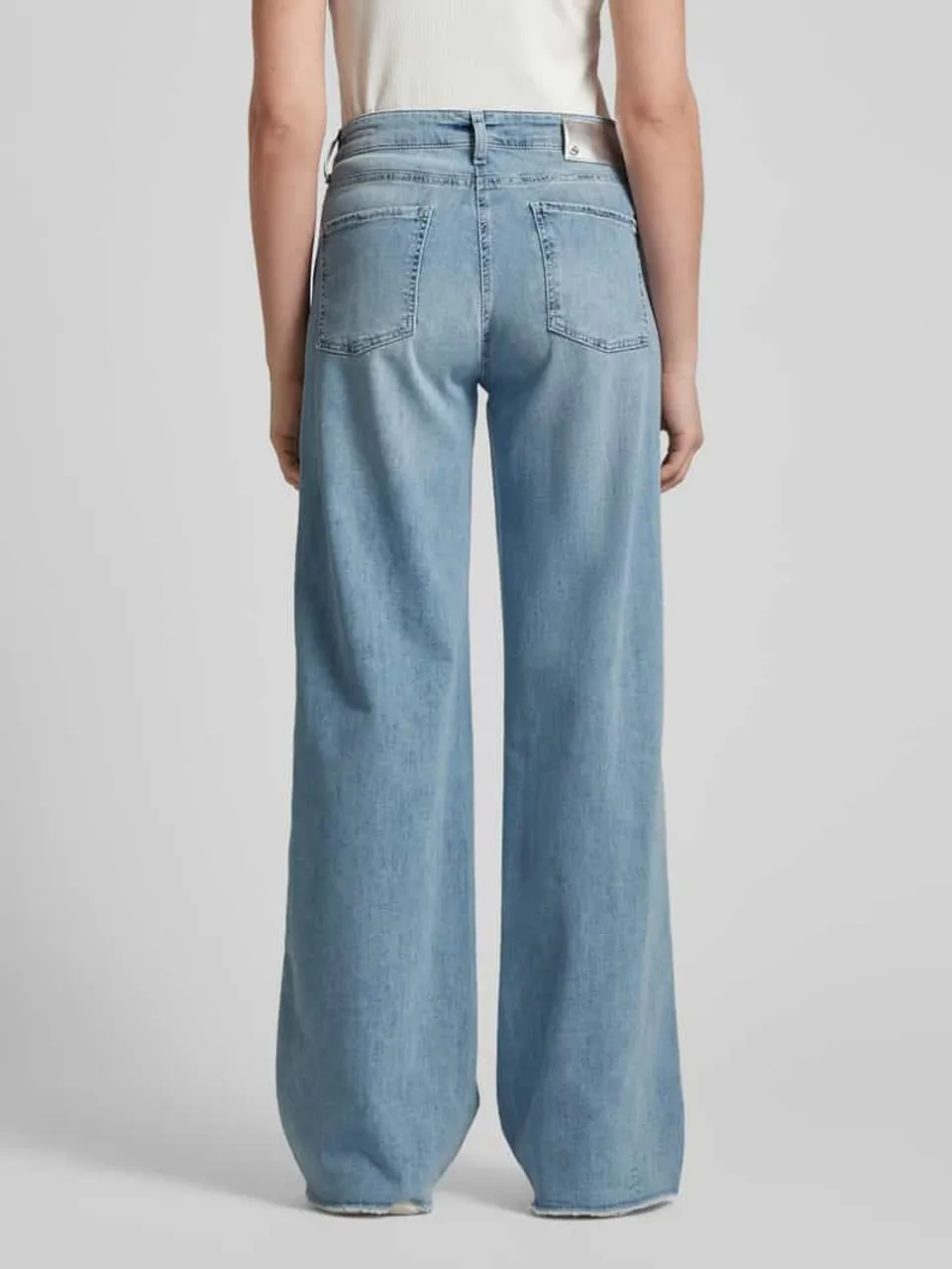 Cambio Regular Fit Jeans mit Gürtelschlaufen Modell 'ALEC' in Hellblau