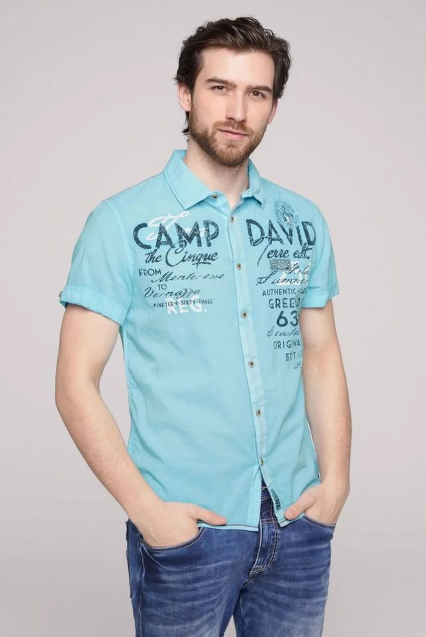 Camp David Kurzarmhemd mit Kontrastnähten - Preise vergleichen