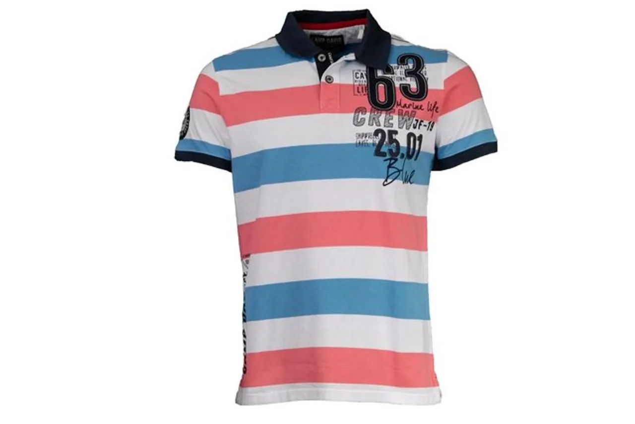 Camp David T-Shirt Poloshirt mit farbigen Blockstreifen - Preise vergleichen