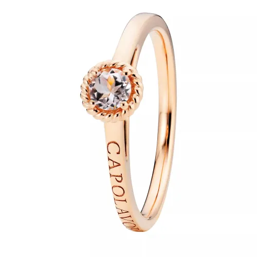 Capolavoro Ring - Amore Mio 18k rose gold, 1 morganit facetted Ø 4mm - Gr. 56 - in Gold - für Damen