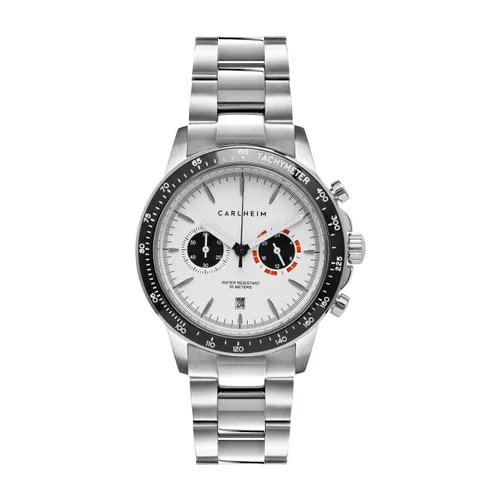 Carlheim Men's Watches Aksel 4005 Silver White Link