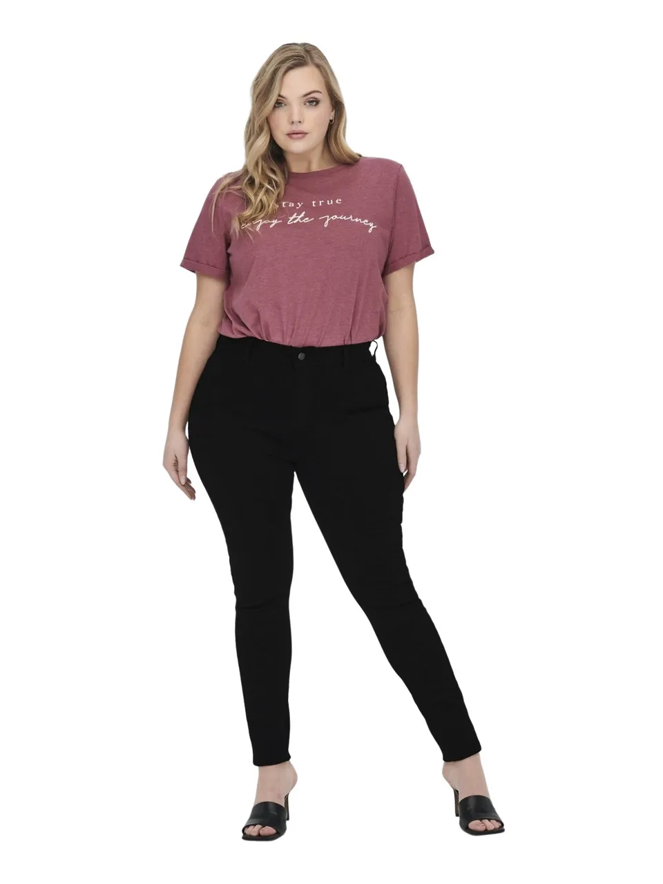 Carmakoma by Only Damen Jeans CARHUBA - Skinny Fit - Schwarz - Black - Plus Size