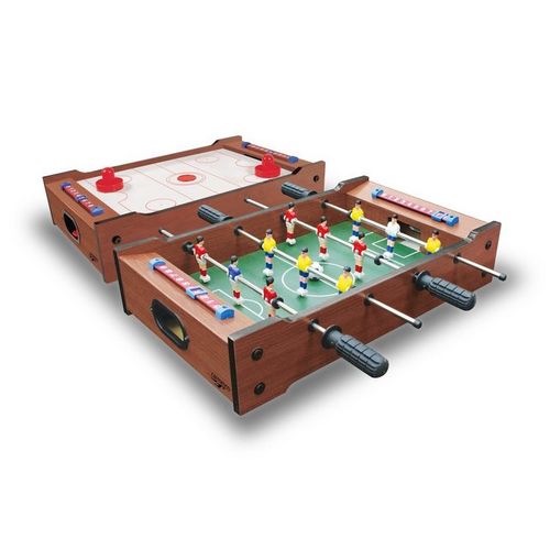 Carromco Mini-Tischkicker »Multispiel Tischauflage Flip-XW 2in1«, 2in1 Fußball- und Airhockeytisch