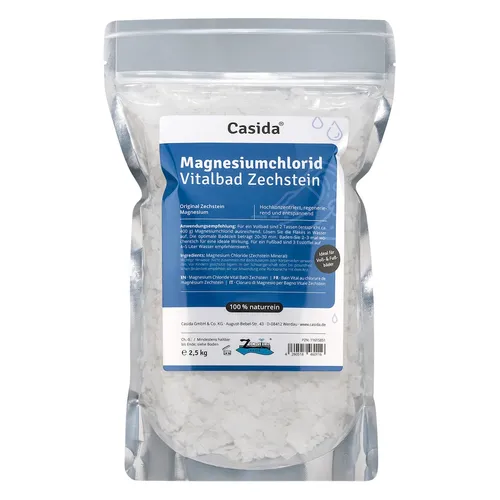 Casida - MAGNESIUMCHLORID Vitalbad Zechstein Badesalz & Badebomben 2.5 kg