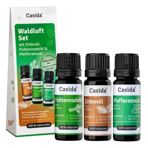 Casida - WALDLUFT Set Zirben&Fichtennadel&Pfefferminz Öl Körperöl 03 l