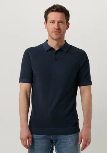 Cast Iron Herren Polos & T-Shirts Short Sleeve Polo Cotton Modal - Dunkelblau