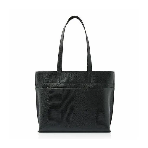 Castelijn & Beerens Eline Shopper Tasche RFID Schutz Leder 44 cm Laptopfach schwarz