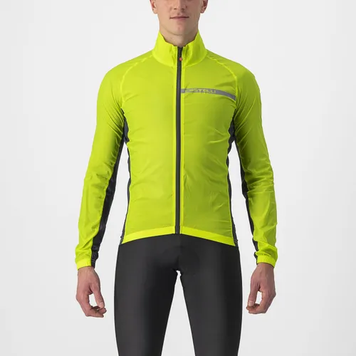Castelli Squadra Stretch Jacket - Fahrrad-Windjacke - Herren Electric Lime / Dark Gray M