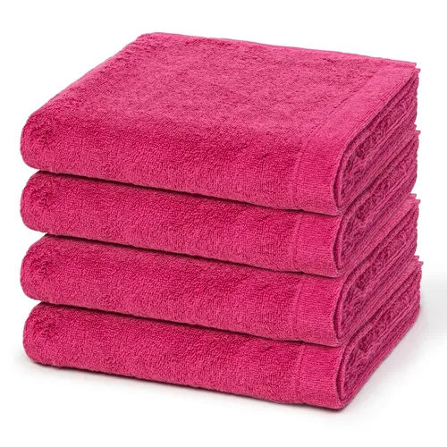 Cawö - Lifestyle Handtuch-Set - 4er-Set Handtücher Pink