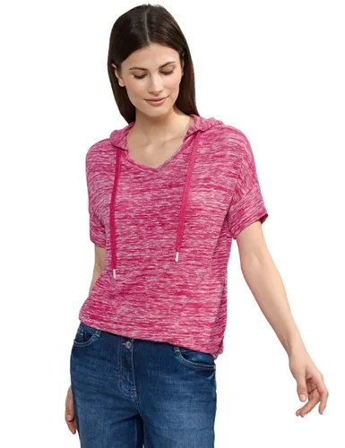 Cecil Damen Hoodie T-Shirt pink sorbet melange