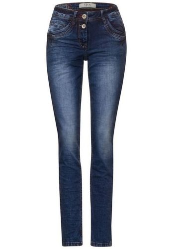 Cecil Slim-fit-Jeans »Style NOS Scarlett Mid Blue«