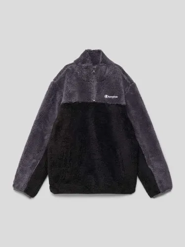 CHAMPION Hoodie in Two-Tone-Machart in Black