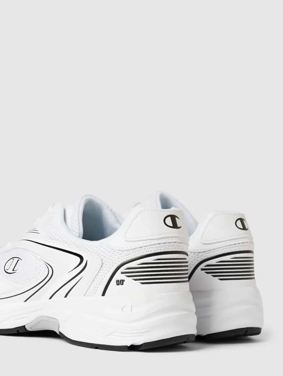 CHAMPION Sneaker mit Label-Details Modell 'RUN' in Silber
