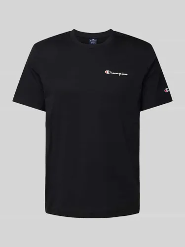CHAMPION T-Shirt mit Label-Print und Logo-Patch in Black