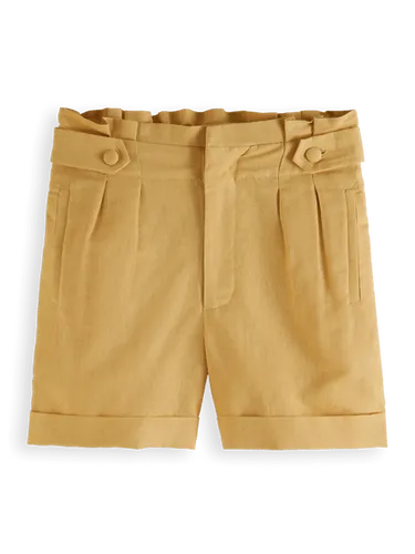 Checked linen blend shorts - Größe 8 - Multicolor - Mädchen - Shorts - Scotch & Soda