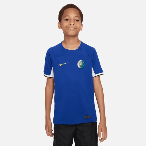 Chelsea FC 2023/24 Stadium Home Nike Dri-FIT Fußballtrikot für ältere Kinder - Blau