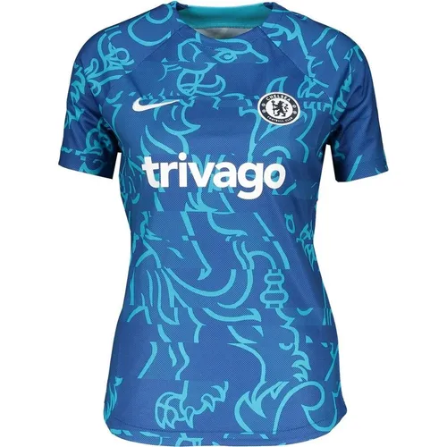 Chelsea Training T-Shirt Dri-FIT Pre Match - Blau/Weiß Damen