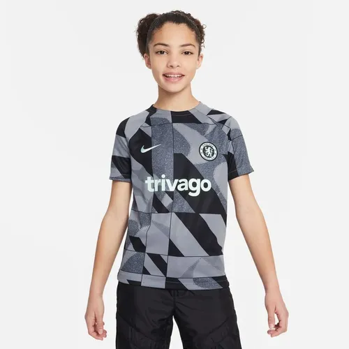 Chelsea Training T-Shirt Dri-FIT Pre Match - Grau/Schwarz/Grün Kinder