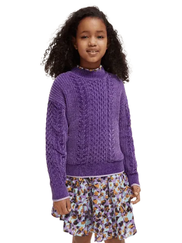 Chenille cable knit pullover - Größe 6 - Multicolor - Mädchen - Strickware - Scotch & Soda