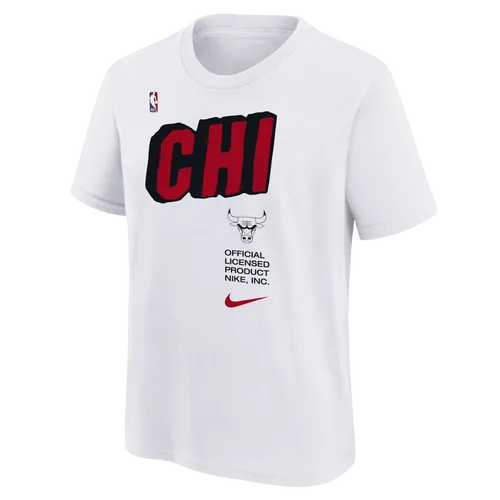 Chicago Bulls Nike NBA-T-Shirt für ältere Kinder (Jungen) - Weiß