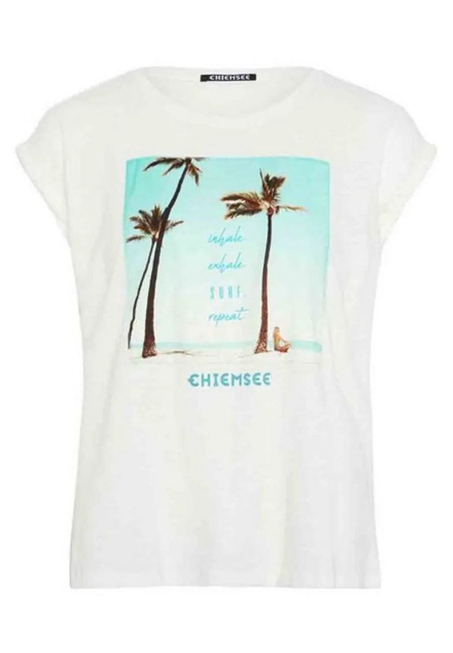 Chiemsee T-Shirt Chiemsee Damen T-Shirt Texturiertes Baumwollshirt