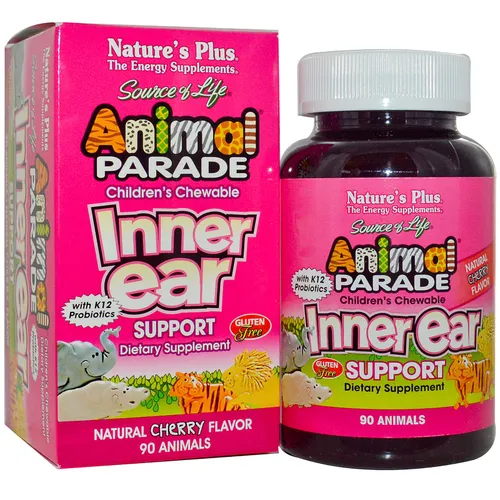 Children&apos;s Chewable Inner Ear Support, Natural Cherry Flavor (90 Animals) - Nature&apos;s Plus